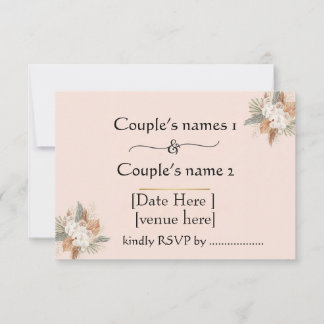 Elegant Minimalist Wedding Invitation