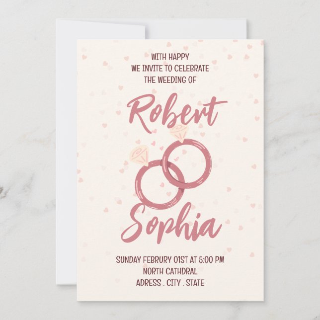 Elegant Minimalist Wedding Invitation (Front)