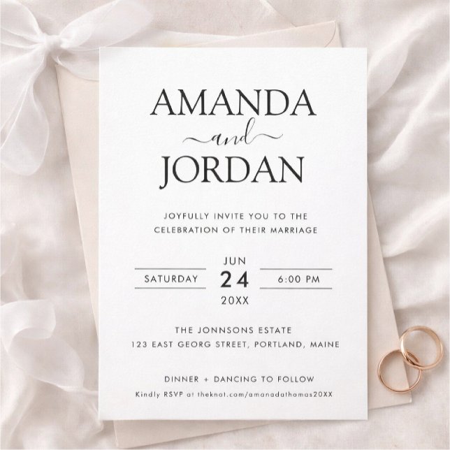 Elegant Minimalist Wedding Invitation (Creator Uploaded)