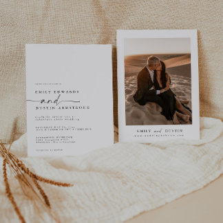 Elegant Minimalist Wedding Invitation