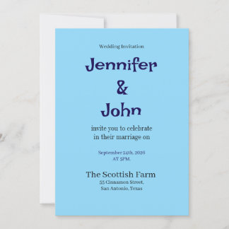 Elegant Minimalist Wedding Invitation