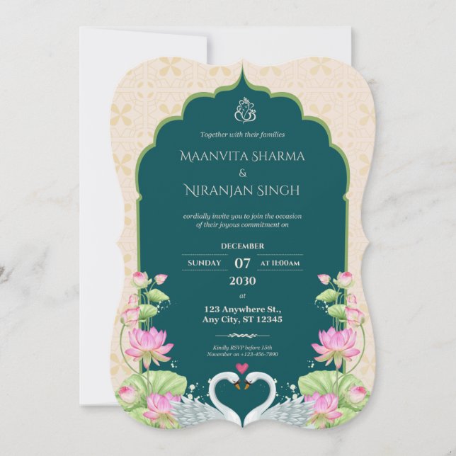 Elegant Minimalist Wedding Invitation (Front)