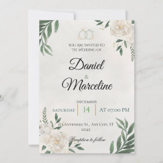 Elegant Minimalist Wedding Invitation