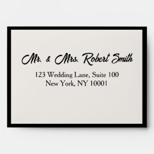 Elegant Minimalist Wedding Invitation Guest Envelope
