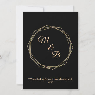 "Elegant Minimalist Wedding Invitation" Invitation