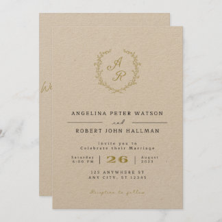 Elegant Minimalist Wedding Invitation,On a Budget Invitation