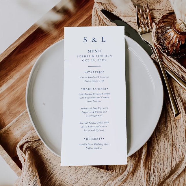Elegant Minimalist Wedding  Menu (Creator Uploaded)