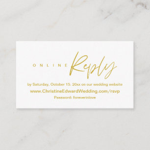 Elegant, Minimalist, Wedding Online RSVP Enclosure