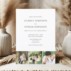 Elegant Minimalist Wedding Photo Invitation