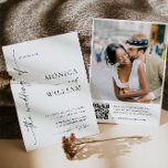 Elegant Minimalist Wedding Photo QR code Invitation<br><div class="desc">For further customisation,  please click the "customise further" link and use our design tool to modify this template. 
 If you need help or matching items,  please contact me.</div>
