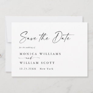 Elegant Minimalist Wedding Photo QR code Save The Date