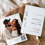 Elegant Minimalist Wedding Photo QR code Save The Date<br><div class="desc">For further customisation,  please click the "customise further" link and use our design tool to modify this template. 
If you need help or matching items,  please contact me.</div>