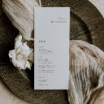 Elegant Minimalist Wedding Place Card Menu<br><div class="desc">Elegant minimalist,  wedding guest place card and menu. Features,  modern black typography and matching solid colour backing.</div>