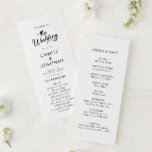 Elegant Minimalist Wedding Program<br><div class="desc">The Elegant Minimalist Wedding Program Card is the perfect choice for couples who want to keep things simple yet stylish. This program card features a clean, modern design that is both elegant and sophisticated. The minimalist approach to the design ensures that all the important details are highlighted, while still maintaining...</div>
