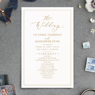 Elegant & Minimalist Wedding Programs