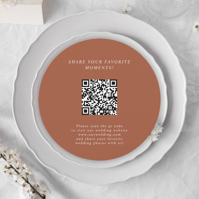 Elegant Minimalist Wedding QR Code Enclosure Card (Elegant Minimalist Wedding QR Code Enclosure Card)