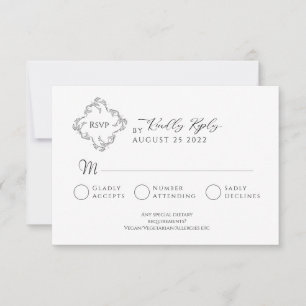 Elegant Minimalist Wedding RSVP Card
