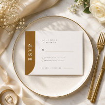 Elegant Minimalist Wedding RSVP Card