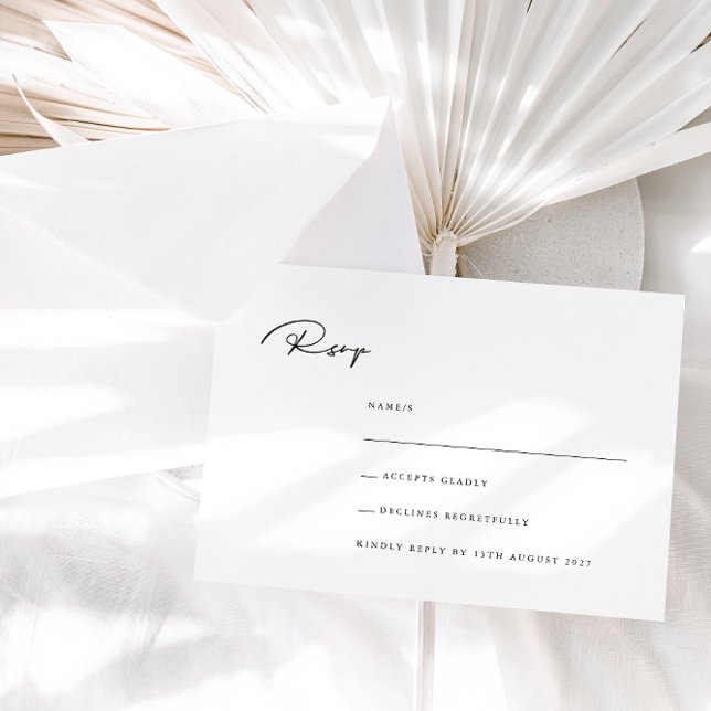 Elegant Minimalist Wedding RSVP Cards (Creator Uploaded)