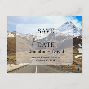 Elegant Minimalist Wedding Save the Date Postcard