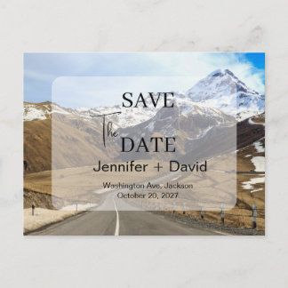 Elegant Minimalist Wedding Save the Date Postcard