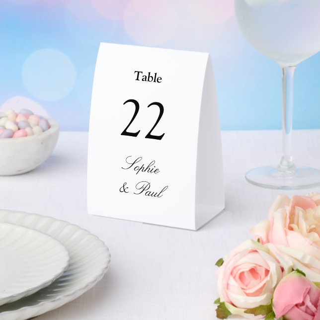 Elegant Minimalist Wedding Table Number (Insitu(Wedding))