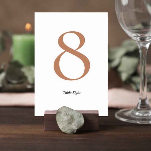 Elegant Minimalist Wedding Table Number Card (Creator Uploaded)