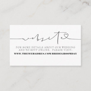 Elegant Minimalist Wedding Website Enclosure Card