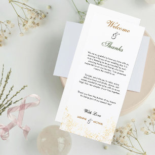 Elegant & Minimalist Wedding Welcome and Thanks