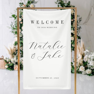 Elegant Minimalist Wedding Welcome Banner