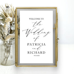 Elegant Minimalist Wedding Welcome Poster