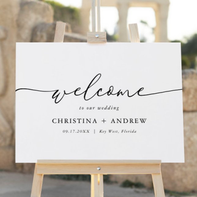 Elegant Minimalist Wedding Welcome Poster (Creator Uploaded)