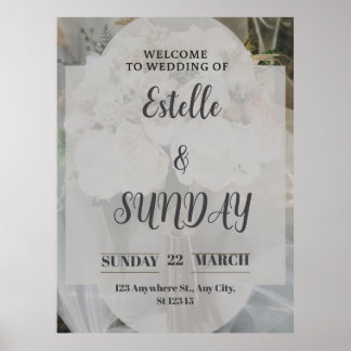 Elegant Minimalist Wedding Welcome Sign