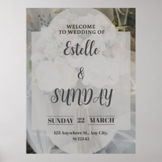 Elegant Minimalist Wedding Welcome Sign
