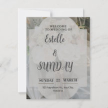 Elegant Minimalist Wedding Welcome Sign