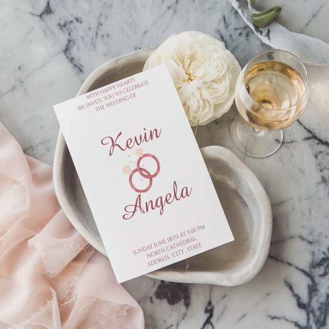 Elegant Minimalist Weeding  Invitation (Creator Uploaded)