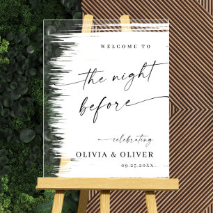 Elegant Minimalist WELCOME Rehearsal Dinner Acrylic Sign