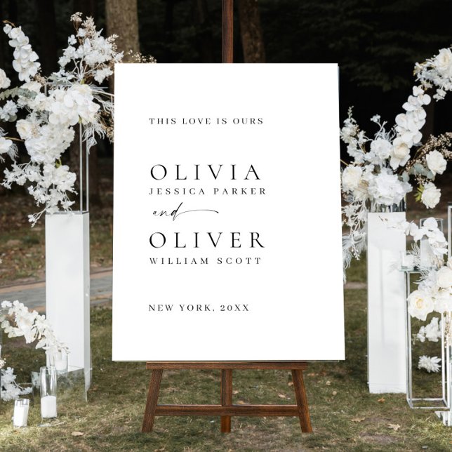 Elegant Minimalist Welcome Wedding Acrylic Sign (Creator Uploaded)