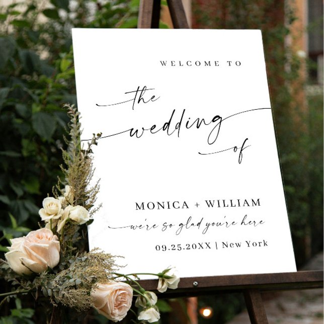 Elegant Minimalist Welcome Wedding Acrylic Sign (Creator Uploaded)