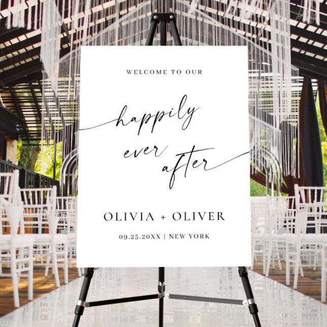 Elegant Minimalist Welcome Wedding Acrylic Sign (Creator Uploaded)
