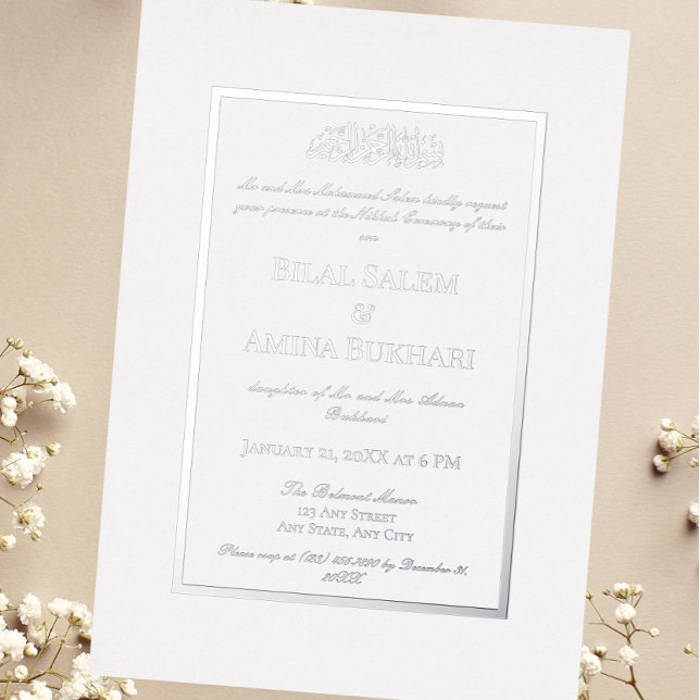 Elegant Minimalist White Islamic Wedding Nikkah (Creator Uploaded)