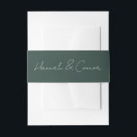 Elegant Minimalist Winter Wreath White Green Invitation Belly Band<br><div class="desc">Elements: elegant watercolor wreath with holly leaves and berries and a lovely white flower. Sophisticated serif fonts with lively script accents. Colours: green , white, brown, sage, hunter, highland, mint, olive, sienna, russet, pearl, porcelain, juniper, laurel. Themes: modern, simple, elegant, minimalist, romantic, vintage, botanical, winter wedding, christmas wedding, rustic, country,...</div>