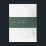 Elegant Minimalist Winter Wreath White Green Invitation Belly Band<br><div class="desc">Elements: elegant watercolor wreath with holly leaves and berries and a lovely white flower. Sophisticated serif fonts with lively script accents. Colours: green , white, brown, sage, hunter, highland, mint, olive, sienna, russet, pearl, porcelain, juniper, laurel. Themes: modern, simple, elegant, minimalist, romantic, vintage, botanical, winter wedding, christmas wedding, rustic, country,...</div>