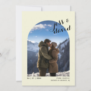 Elegant Minimalist with photo Wedding Invitation 