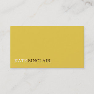 Elegant Minimalist Yellow Business Card