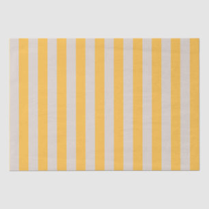 Elegant Minimalist Yellow White Stripes Pattern Tissue Paper