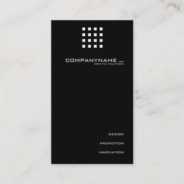 Elegant, minimalistic business card black & white (Front)