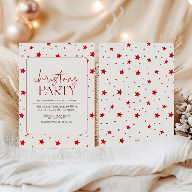 Elegant Minimalistic Christmas Party Invitation (Creator Uploaded)