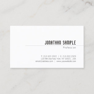 Elegant Minimalistic Design Professional Plain Business Card