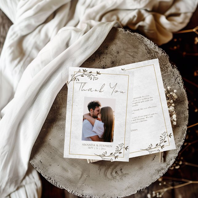 Elegant Minimalistic Frame Flat Thank You Card (Creator Uploaded)